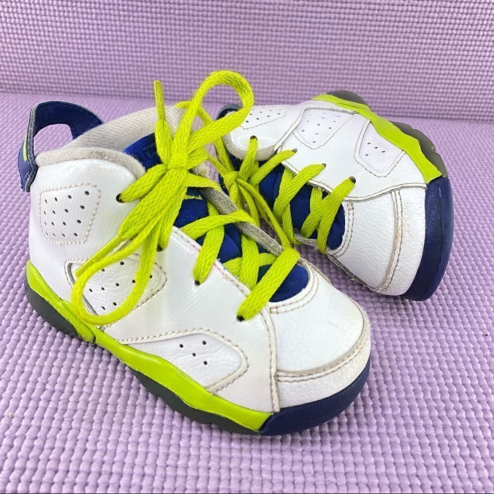 Nike Jordan VI Retro GT Fierce‎ Green Sneakers 6C Toddler/Baby